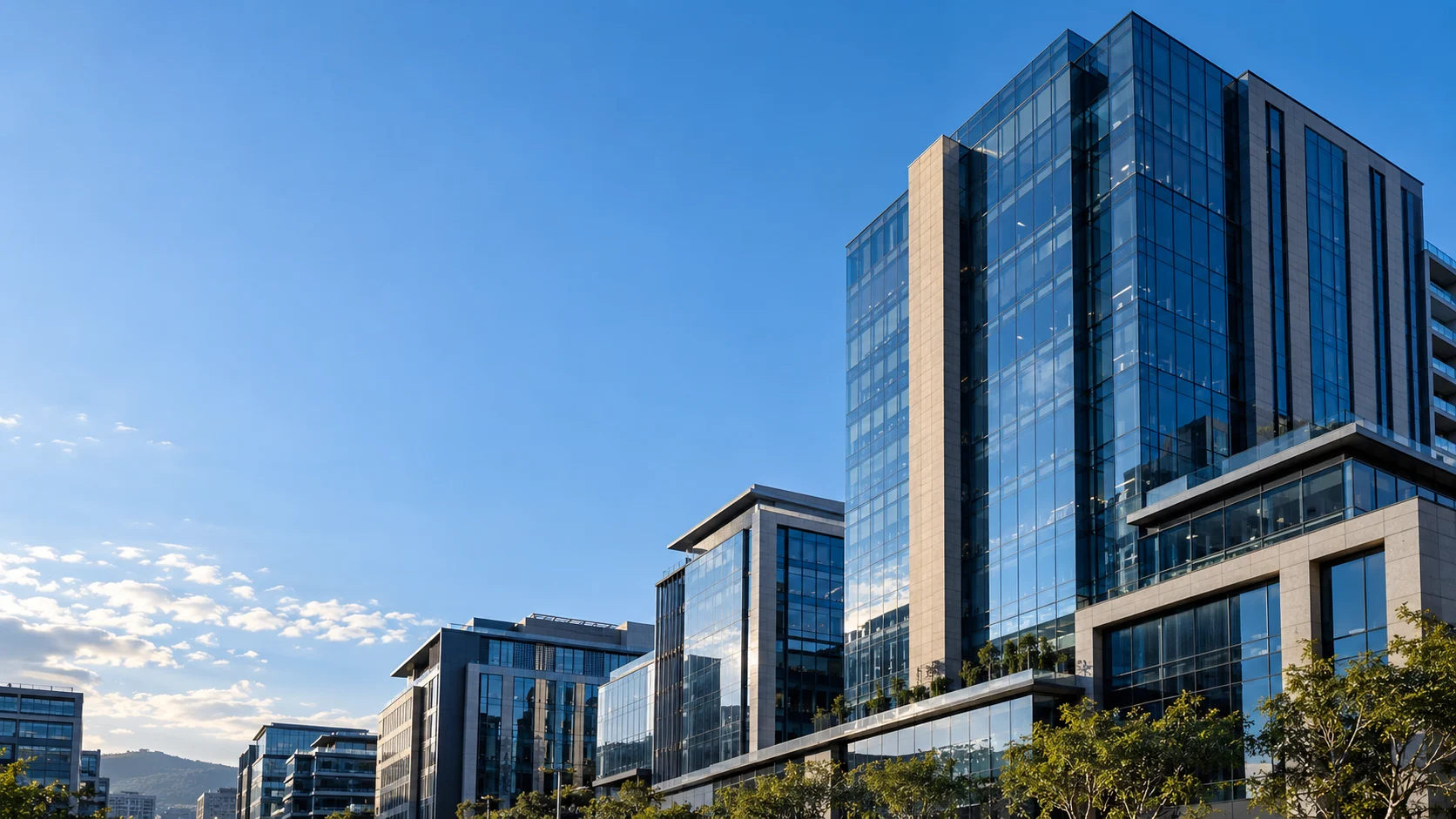 Contemporary commercial architecture illustrating the property investment mandate